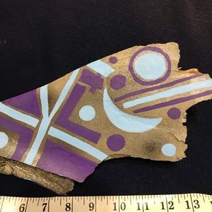 Hand painted cow bone